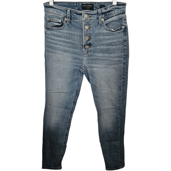 Lucky Brand High Rise Bridgette Light Wash Skinny Ankle Jeans - Picture 1 of 2